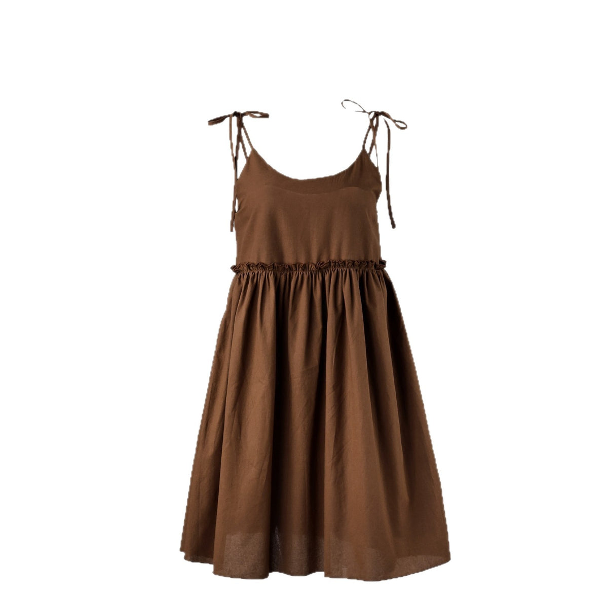 Women’s Cotton-Linen A-Line Strap Dress