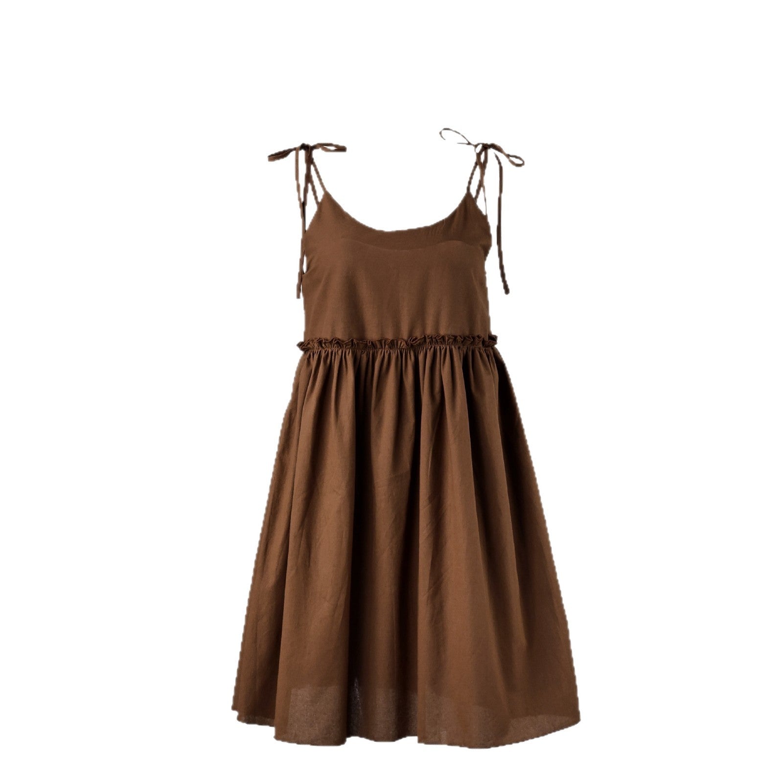 Women’s Cotton-Linen A-Line Strap Dress