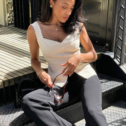 Women’s Cotton Square-Neck Tank Top - detail view 4