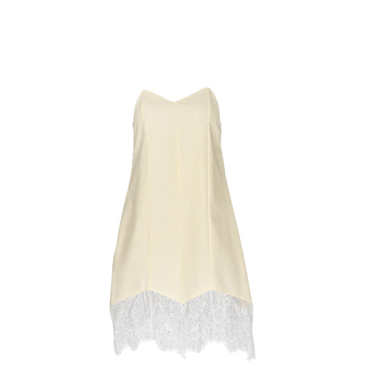Women’s Khaki Lace-Trim Cotton Slip Dress