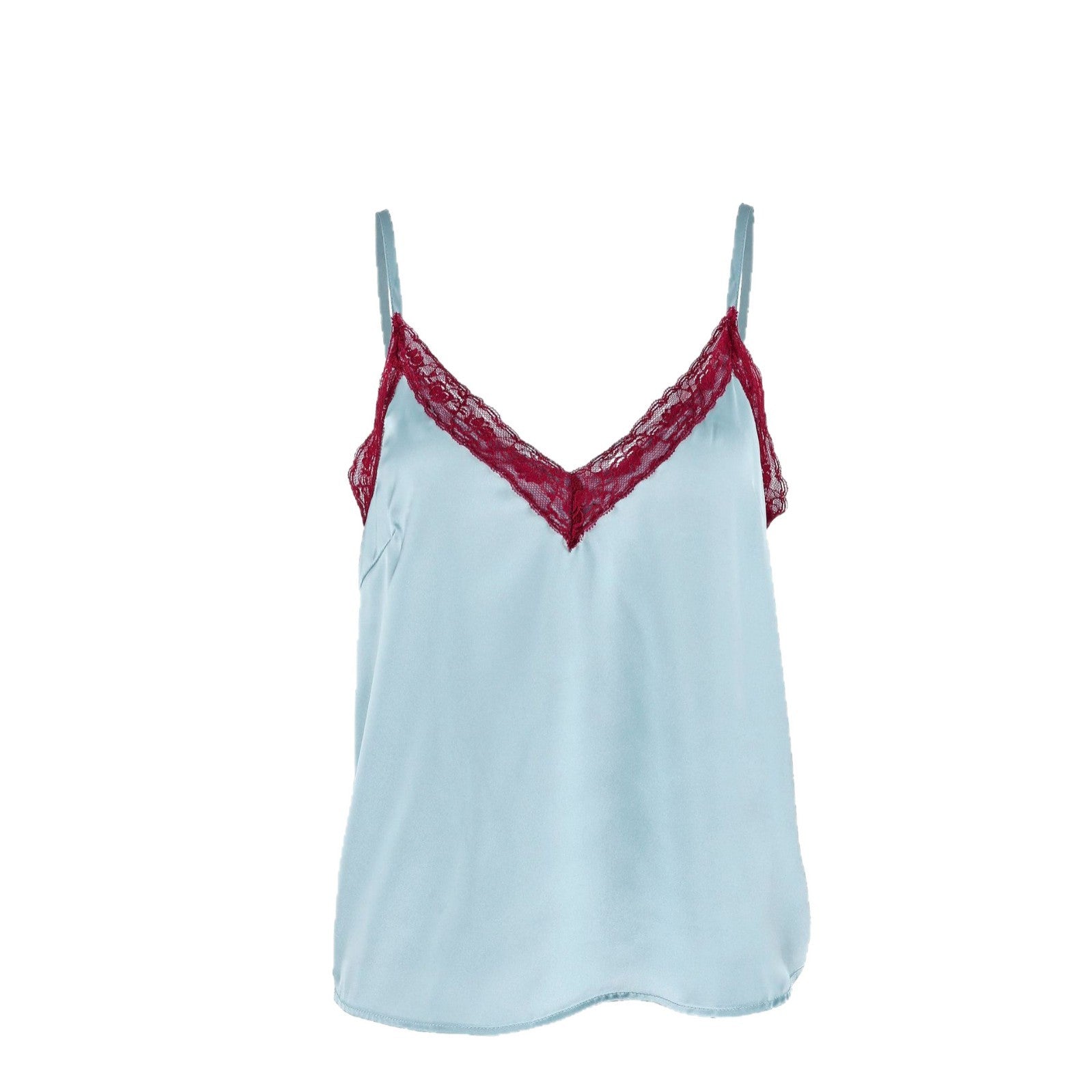 Women’s Lace-Trim Satin-Look Camisole Top - detail view 5