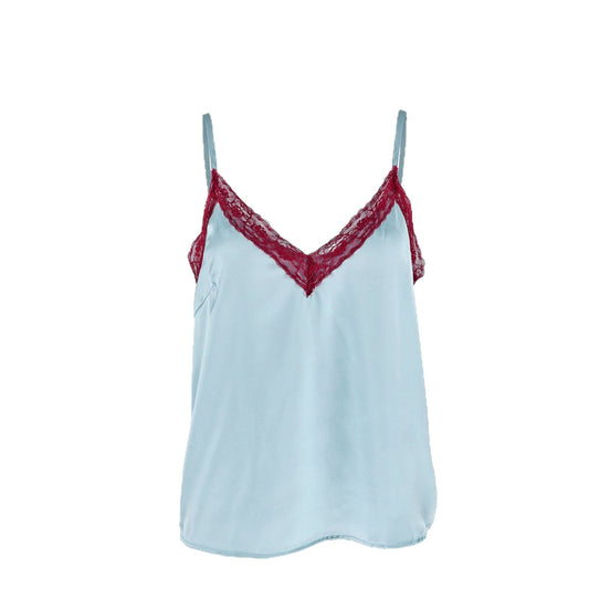 Women’s Lace-Trim Satin-Look Camisole Top - detail view 5