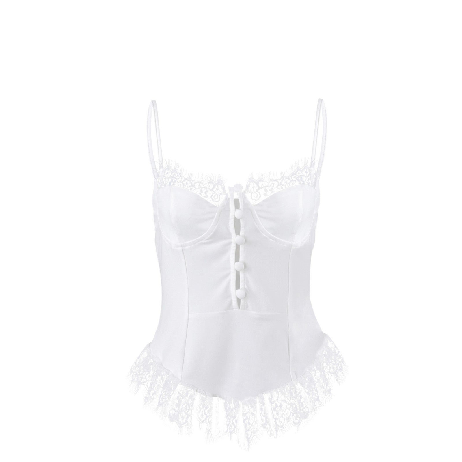 Women’s Lace-Trim V-Neck Camisole Top in Black - view 5