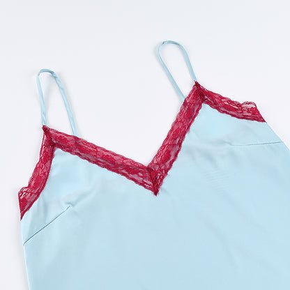 Women’s Lace-Trim Satin-Look Camisole Top - detail view 9