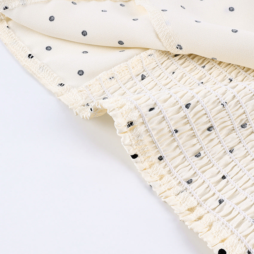 Women’s Polka Dot Lace-Trim Camisole Top - detail view 7